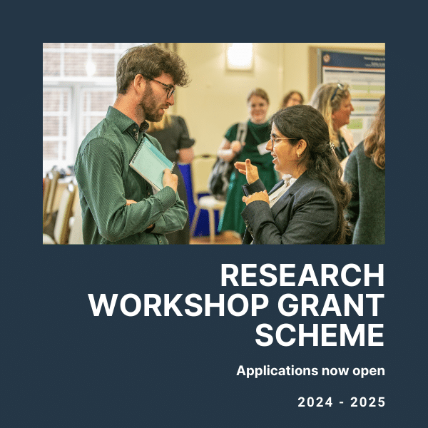 Graphic: research workshop grant scheme - applications now open